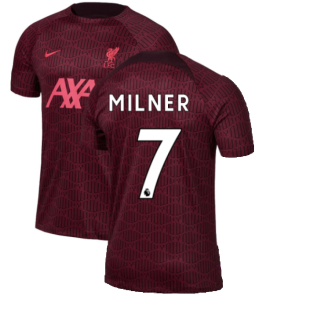 2022-2023 Liverpool Pre-Match Training Shirt (Red) (MILNER 7)