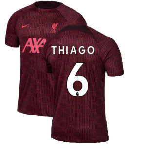 2022-2023 Liverpool Pre-Match Training Shirt (Red) (THIAGO 6)
