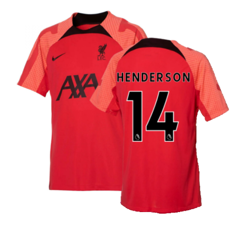 2022-2023 Liverpool Strike Training Jersey (Red) (HENDERSON 14)