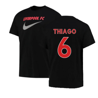 2022-2023 Liverpool Swoosh Tee (Black) (THIAGO 6)