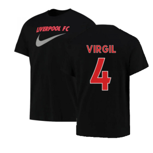 2022-2023 Liverpool Swoosh Tee (Black) (VIRGIL 4)