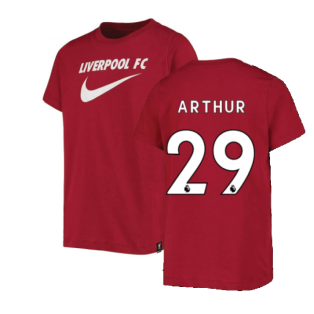 2022-2023 Liverpool Swoosh Tee (Red) - Kids (ARTHUR 29)