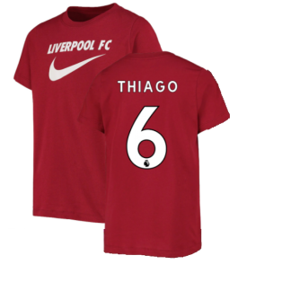 2022-2023 Liverpool Swoosh Tee (Red) (THIAGO 6)