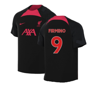 2022-2023 Liverpool Training Shirt (Black) (FIRMINO 9)