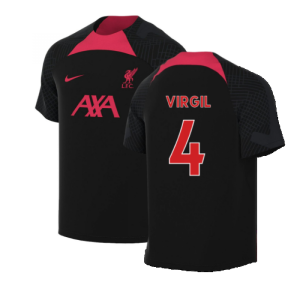 2022-2023 Liverpool Training Shirt (Black) (VIRGIL 4)