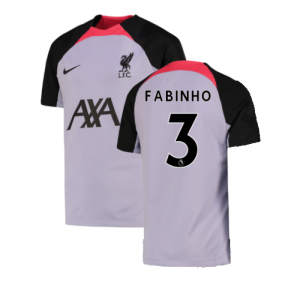 2022-2023 Liverpool Training Shirt (Purple Dawn) - Kids (FABINHO 3)