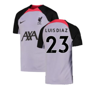 2022-2023 Liverpool Training Shirt (Purple Dawn) - Kids (LUIS DIAZ 23)