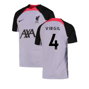 2022-2023 Liverpool Training Shirt (Purple Dawn) - Kids (VIRGIL 4)