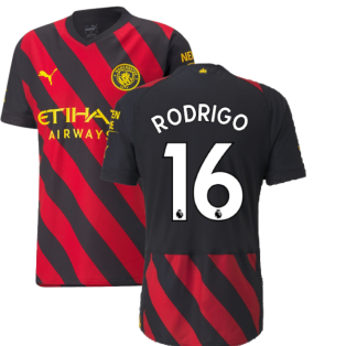 2022-2023 Man City Authentic Away Shirt (RODRIGO 16)