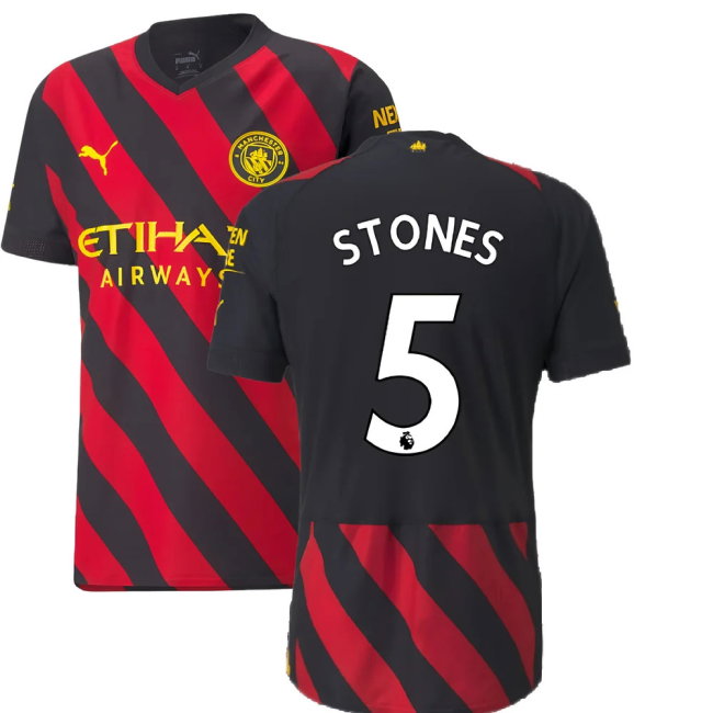 2022-2023 Man City Authentic Away Shirt (STONES 5)
