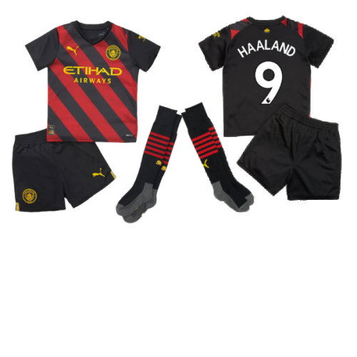 2022-2023 Man City Away Mini Kit (HAALAND 9)