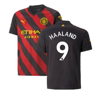 2022-2023 Man City Away Shirt (Kids) (HAALAND 9)