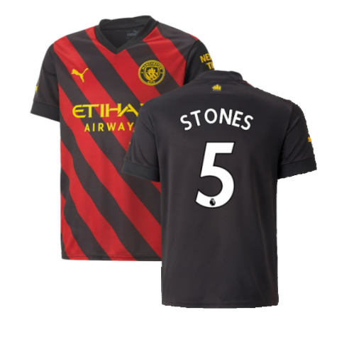 2022-2023 Man City Away Shirt (Kids) (STONES 5)