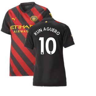 2022-2023 Man City Away Shirt (Ladies) (KUN AGUERO 10)
