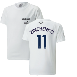 2022-2023 Man City Casuals Tee (White) - Kids (ZINCHENKO 11)