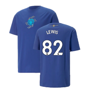 2022-2023 Man City Chinese New Year Graphic Tee (Blue) (Lewis 82)
