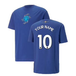 2022-2023 Man City Chinese New Year Graphic Tee (Blue) (Your Name)