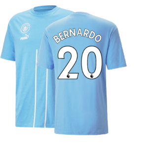 2022-2023 Man City FtblCulture Tee (Blue) (BERNARDO 20)