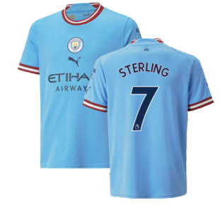 2022-2023 Man City Home Shirt (Kids) (STERLING 7)