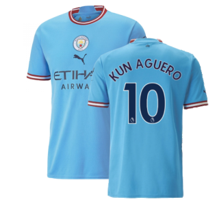 2022-2023 Man City Home Shirt (KUN AGUERO 10)