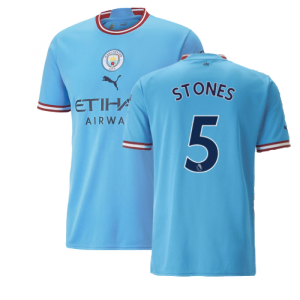 2022-2023 Man City Home Shirt (STONES 5)