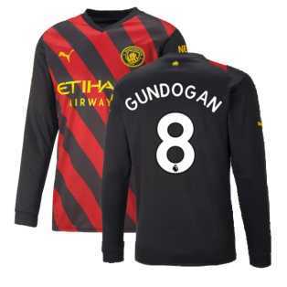2022-2023 Man City Long Sleeve Away Shirt (GUNDOGAN 8)