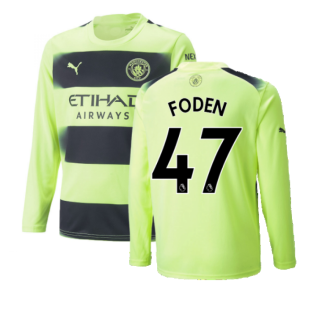 2022-2023 Man City Long Sleeve Third Shirt (FODEN 47)