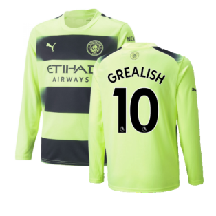 2022-2023 Man City Long Sleeve Third Shirt (GREALISH 10)