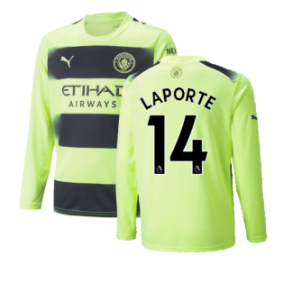 2022-2023 Man City Long Sleeve Third Shirt (LAPORTE 14)