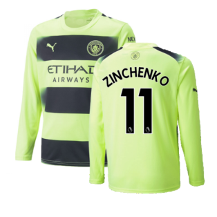 2022-2023 Man City Long Sleeve Third Shirt (ZINCHENKO 11)