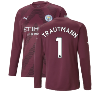 2022-2023 Man City LS Goalkeeper Shirt (Grape Wine) (TRAUTMANN 1)