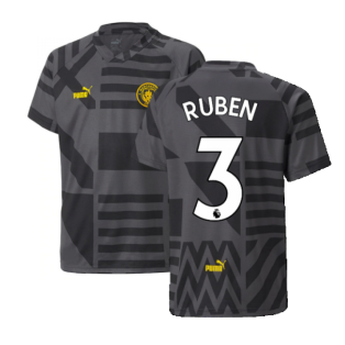 2022-2023 Man City Pre-Match Jersey (Black) - Kids (RUBEN 3)
