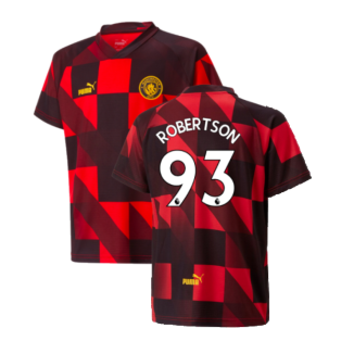2022-2023 Man City Pre-Match Jersey (Red) - Kids (Robertson 93)