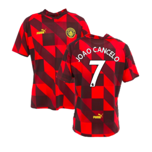 2022-2023 Man City Pre-Match Jersey (Tango Red) (JOAO CANCELO 7)