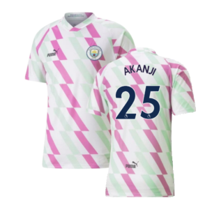 2022-2023 Man City Pre-Match Shirt (White) (AKANJI 25)