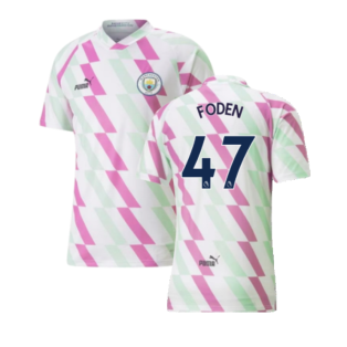 2022-2023 Man City Pre-Match Shirt (White) (FODEN 47)
