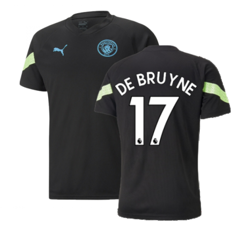 2022-2023 Man City PRO Training Jersey (Black) (DE BRUYNE 17)