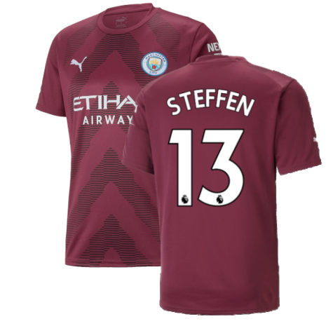2022-2023 Man City SS Goalkeeper Shirt (Grape Wine) (Steffen 13)