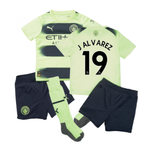 2022-2023 Man City Third Mini Kit (J ALVAREZ 19)