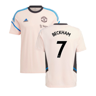 2022-2023 Man Utd Convido 22 Training Tee (Pink) (BECKHAM 7)