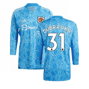 2022-2023 Man Utd Home Goalkeeper Shirt (Blue) (DUBRAVKA 31)