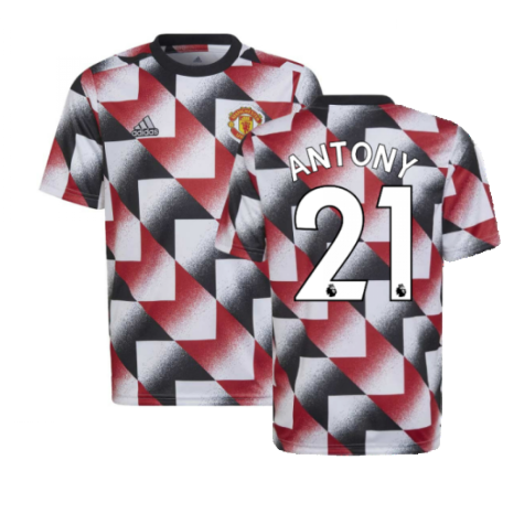 2022-2023 Man Utd Pre-Match Shirt (White) - Kids (ANTONY 21)