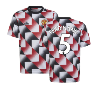 2022-2023 Man Utd Pre-Match Shirt (White) - Kids (FERDINAND 5)