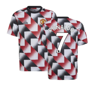 2022-2023 Man Utd Pre-Match Shirt (White) - Kids (RONALDO 7)
