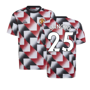 2022-2023 Man Utd Pre-Match Shirt (White) - Kids (SANCHO 25)