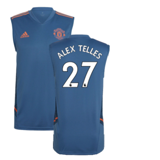 2022-2023 Man Utd Sleeveless Jersey (Blue) (ALEX TELLES 27)