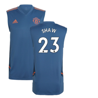 2022-2023 Man Utd Sleeveless Jersey (Blue) (SHAW 23)