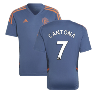 2022-2023 Man Utd Training Shirt (Blue) - Kids (CANTONA 7)