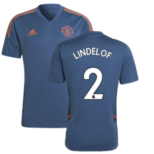 2022-2023 Man Utd Training Shirt (Blue) (LINDELOF 2)