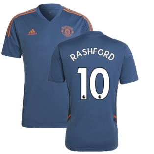 2022-2023 Man Utd Training Shirt (Blue) (RASHFORD 10)